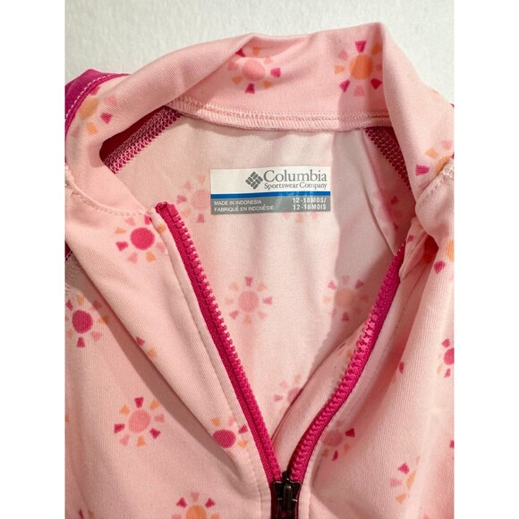 Columbia Baby Sandy Shores Sunguard Suit Omni-Shade Pink UPF 50 Size 12-18 Month - Picture 5 of 8